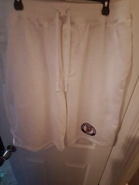 Polo by Ralph Lauren White Men's Drawstring Shorts with Logo Patch
